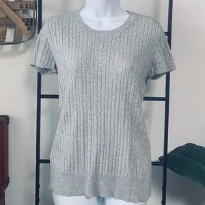 Merona Light Gray Cable Knit Top